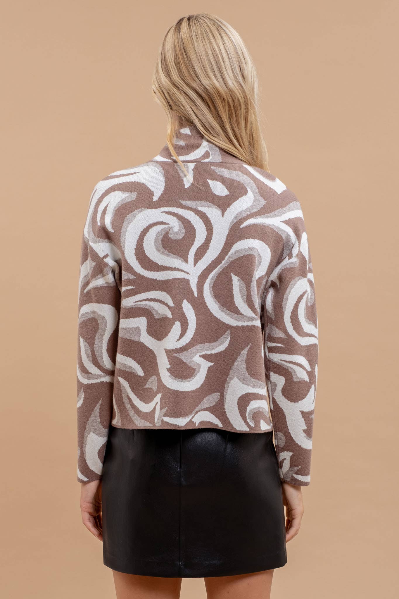 The Milan Marble Mock Neck Sweater