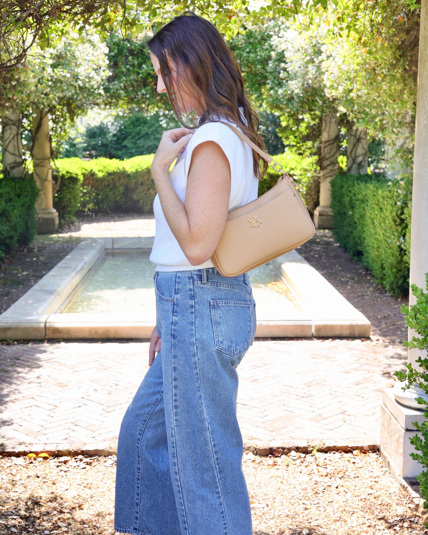 Paxton Crossbody with Pockets Tan PB
