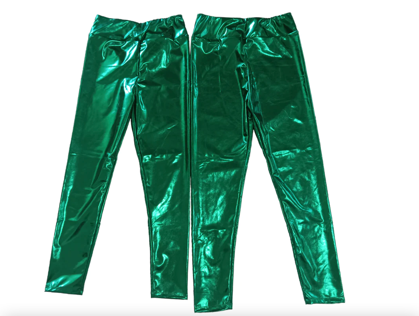 Adult Metallic Leggings - Green