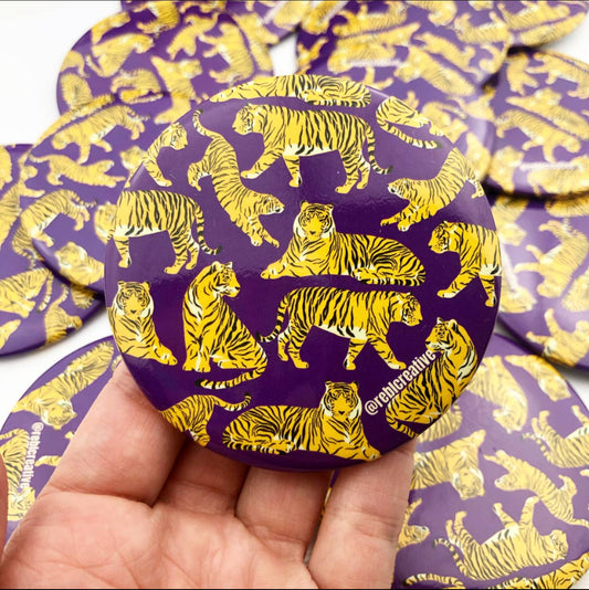 Tiger Lounge - Purple - Game Day Button