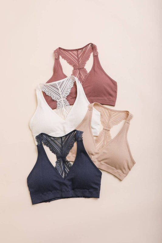 Seamless Lace Racerback Bralette