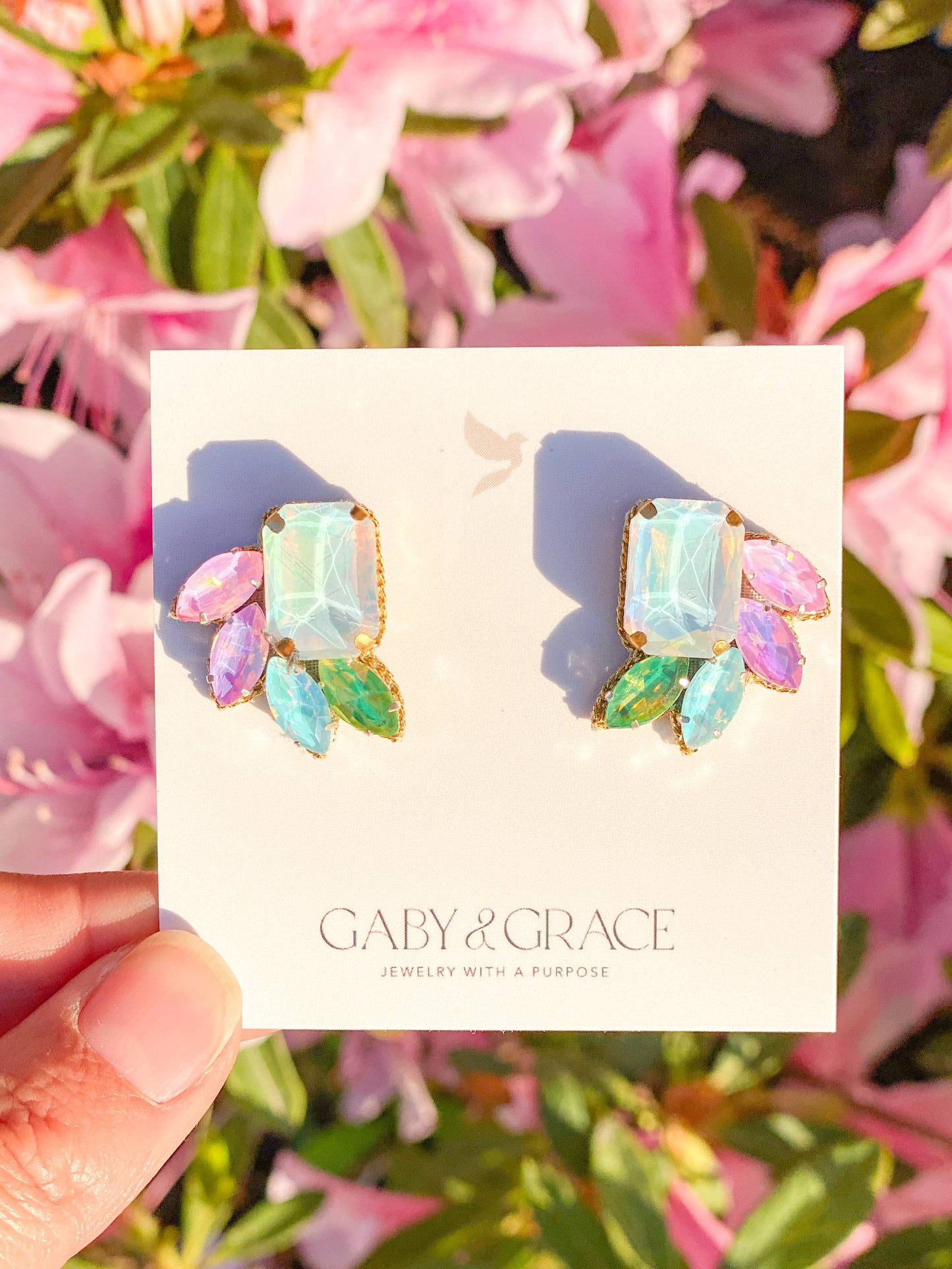 Jade Stud Earrings | Pastel