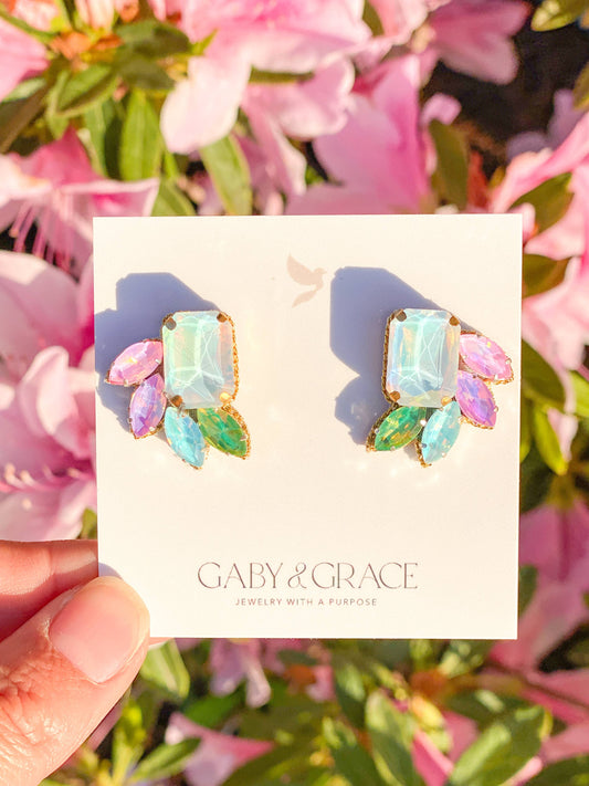 Jade Stud Earrings | Pastel