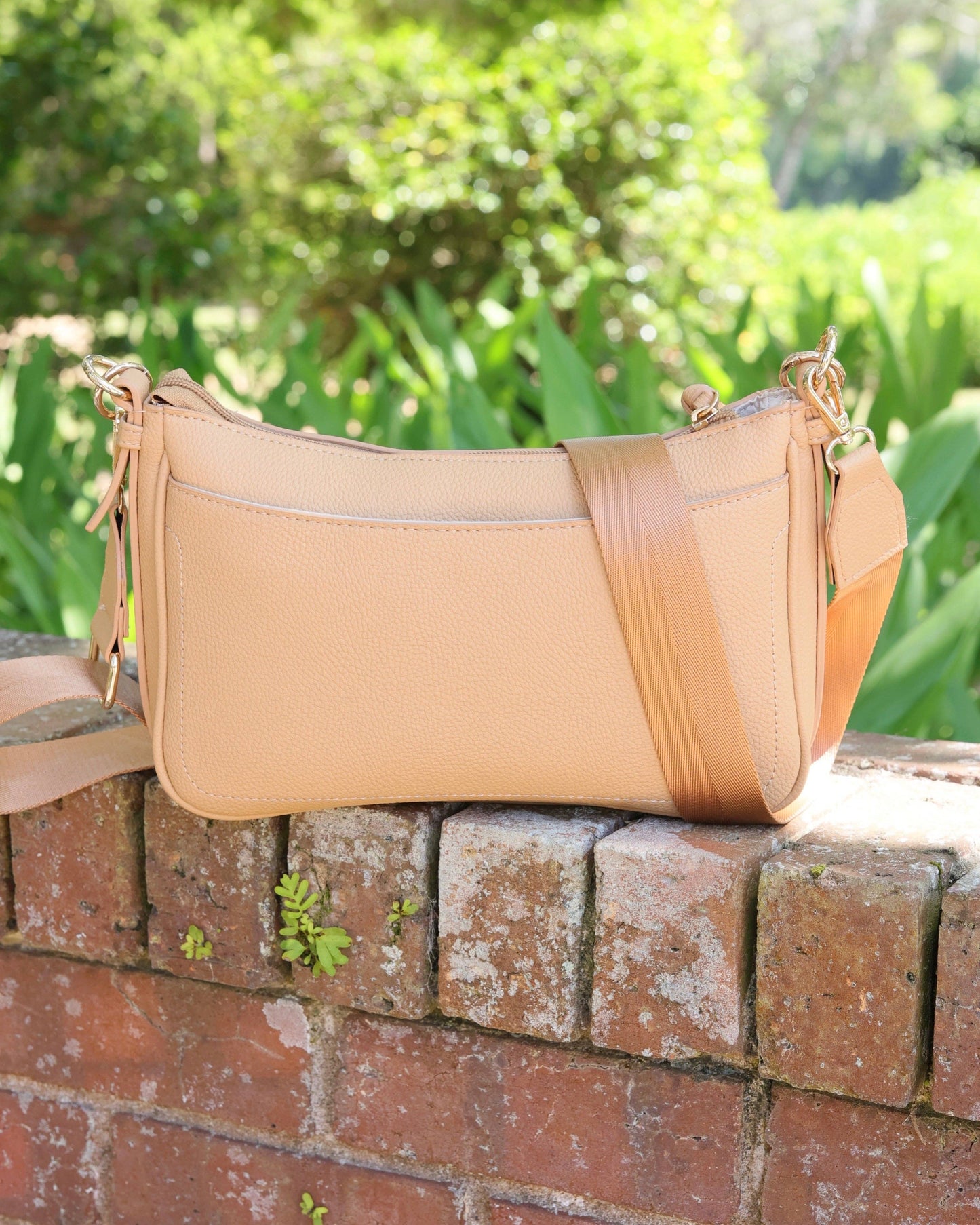 Paxton Crossbody with Pockets Tan PB