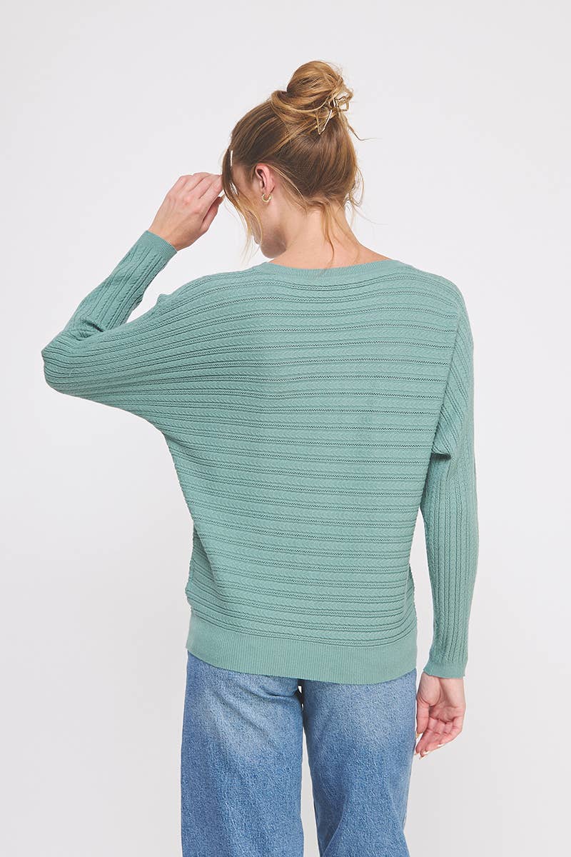 Willow Pointelle Dolman Sweater