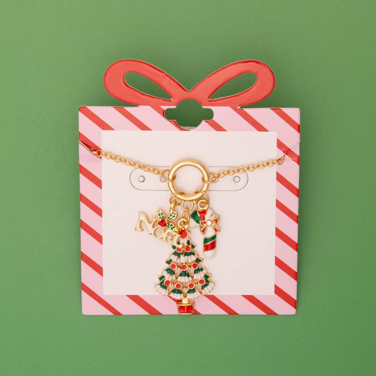 Festive Trio Christmas Necklace
