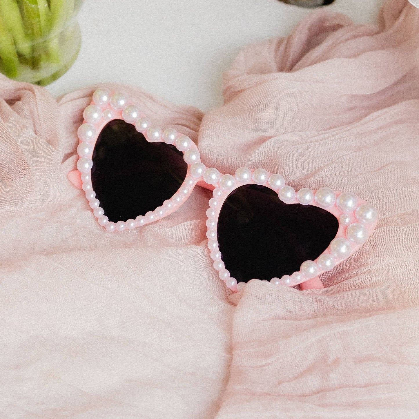 "Divine" Heart Shaped Pearly Sunglasses