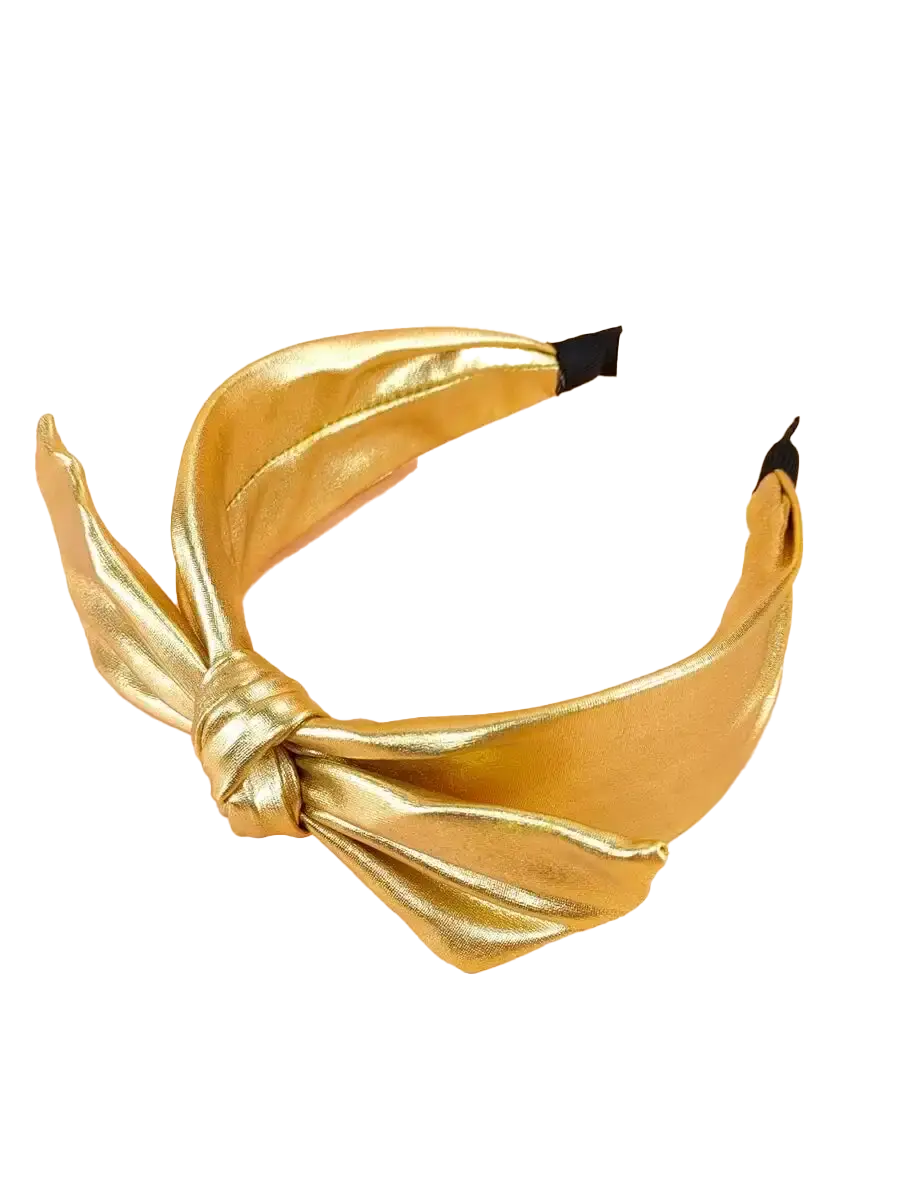 Gold Metallic   Bow Headband